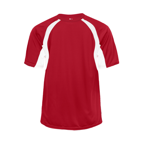 Badger Sport Hook Tee (414400-027404), Color 'Red/White'